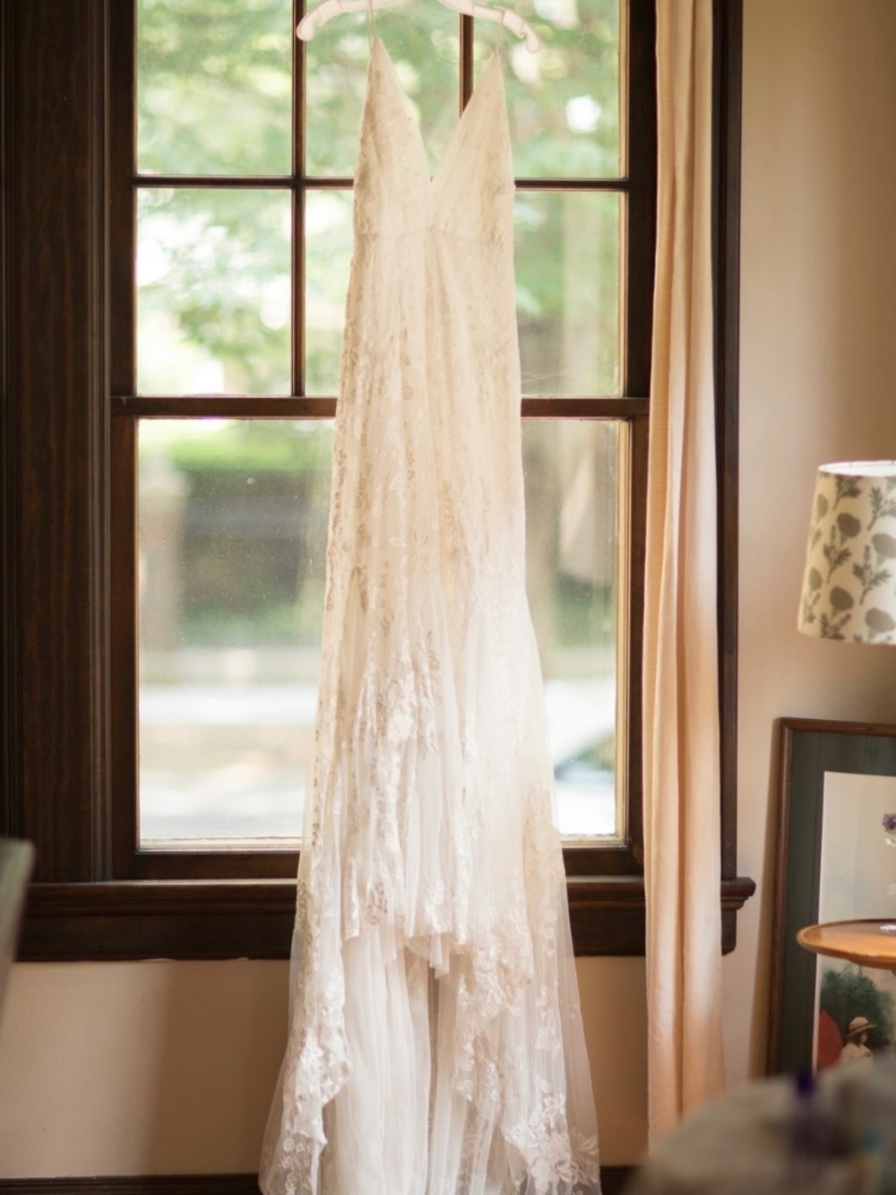 BHLDN Veronique Wedding Dress – Size 2 – Floral Lace Ivory Gown